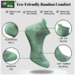 4_Pair Set Unisex Casual Bamboo Cotton Printed Ankle Length Socks (Multicolor) - Image 3