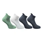 4_Pair Set Unisex Casual Bamboo Cotton Printed Ankle Length Socks (Multicolor)