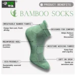 4_Pair Set Unisex Casual Bamboo Cotton Printed Ankle Length Socks (Multicolor) - Image 4