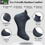 4_Pair Set Unisex Casual Bamboo Cotton Printed Ankle Length Socks (Multicolor) - Image 5