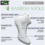 4_Pair Set Unisex Casual Bamboo Cotton Printed Ankle Length Socks (Multicolor) - Image 5