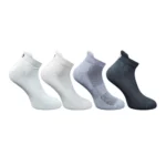 4_Pair Set Unisex Casual Bamboo Cotton Printed Ankle Length Socks (Multicolor)