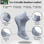 4_Pair Set Unisex Casual Bamboo Cotton Printed Ankle Length Socks (Multicolor) - Image 5
