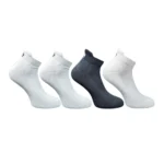 4_Pair Set Unisex Casual Bamboo Cotton Printed Ankle Length Socks (Multicolor)