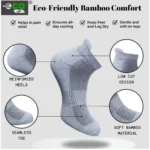 4_Pair Set Unisex Casual Bamboo Cotton Printed Ankle Length Socks (Multicolor) - Image 4