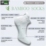 4_Pair Set Unisex Casual Bamboo Cotton Printed Ankle Length Socks (Multicolor) - Image 5