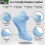 4_Pair Set Unisex Casual Bamboo Cotton Printed Ankle Length Socks (Multicolor) - Image 3
