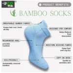 4_Pair Set Unisex Casual Bamboo Cotton Printed Ankle Length Socks (Multicolor) - Image 5