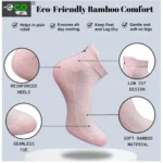 4_Pair Set Unisex Casual Bamboo Cotton Printed Ankle Length Socks (Multicolor) - Image 3