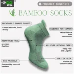 4_Pair Set Unisex Casual Bamboo Cotton Printed Ankle Length Socks (Multicolor) - Image 5
