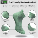 4_Pair Set Unisex Casual Bamboo Cotton Printed Ankle Length Socks (Multicolor) - Image 3
