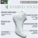 4_Pair Set Unisex Casual Bamboo Cotton Printed Ankle Length Socks (Multicolor) - Image 5
