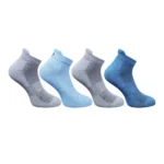 4_Pair Set Unisex Casual Bamboo Cotton Printed Ankle Length Socks (Multicolor)