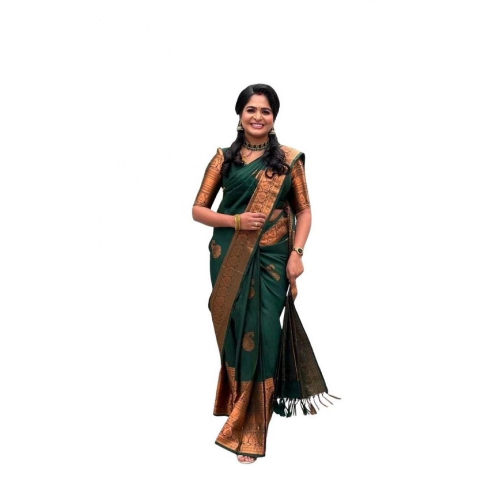 PID-63600-Women-s-Soft-Lichi-Silk-Printed-Saree-With-Unstitched-Blouse-5-5-Mtr-Green-1-1000x1000-1.webp Women's Soft Lichi Silk Printed Saree With Unstitched Blouse 5.5Mtr (Green) - Image 1