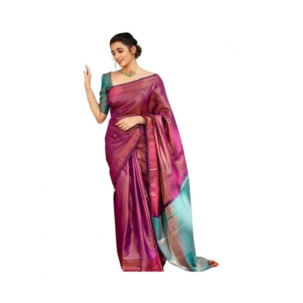 PID-63661-Women-s-Soft-Lichi-Silk-Printed-Saree-With-Unstitched-Blouse-5-5-Mtr-Purple-1-1000x1000-1.webp Women's Soft Lichi Silk Printed Saree With Unstitched Blouse 5.5Mtr (Purple) - Image 1