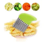Pack Of_5 Wave Shape Stainless Steel Potato Cutter And Slicer – (Color: Assorted ) - Image 4