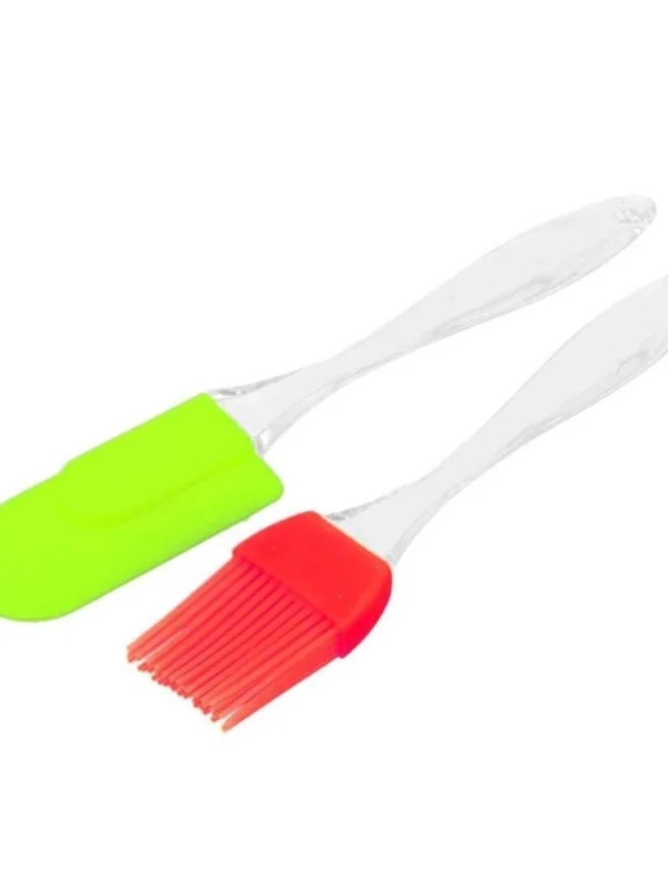 Pack Of 5_Silicone Spatula with Brush – Heat Resistant Cooking And Baking (Color: Assorted )