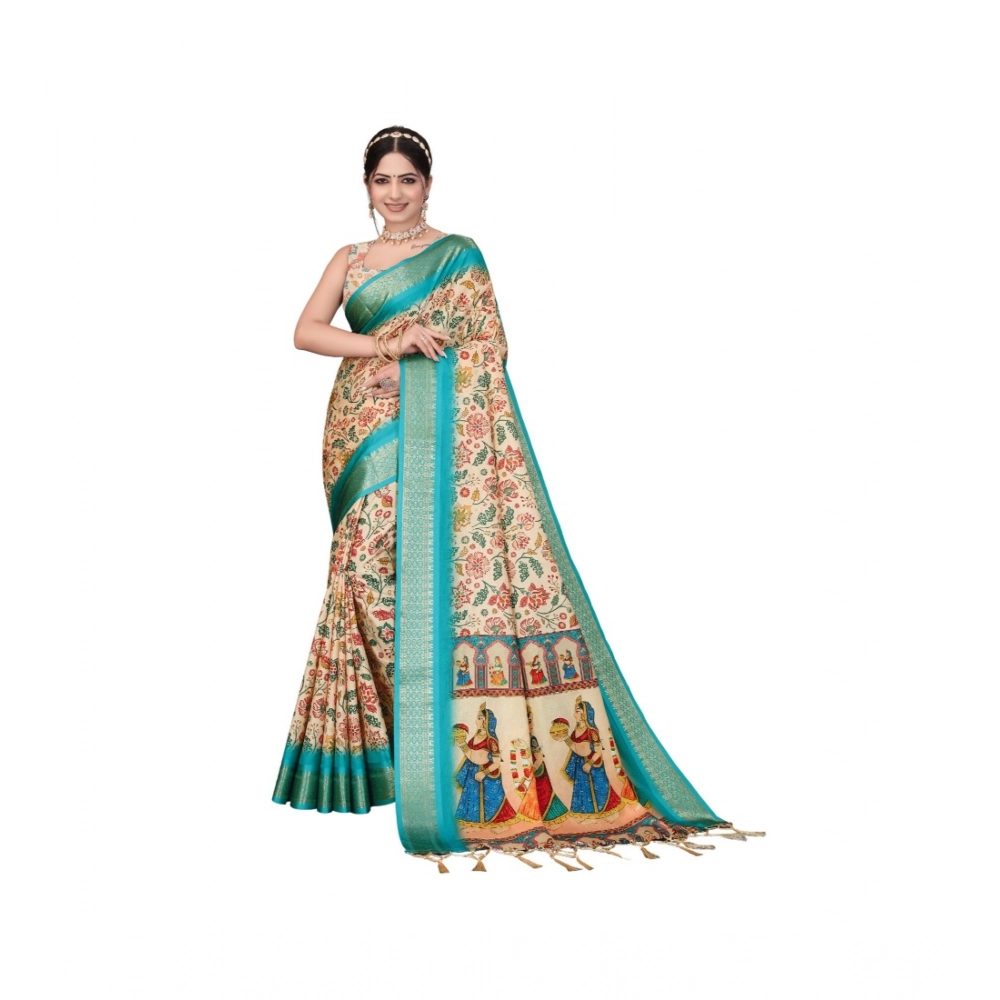 PID-63886-Women-s-Cotton-Silk-Printed-Saree-With-Unstitched-Blouse-5-5-Mtr-Sky-Blue-1-1000x1000-1.webp Women's Cotton Silk Printed Saree With Unstitched Blouse 5.5Mtr (Sky Blue) - Image 1