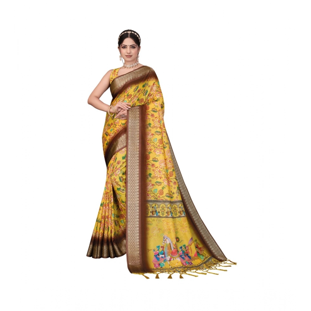 PID-63894-Women-s-Cotton-Silk-Printed-Saree-With-Unstitched-Blouse-5-5-Mtr-Yellow-1-1000x1000-1.webp Women's Cotton Silk Printed Saree With Unstitched Blouse 5.5Mtr (Yellow) - Image 1