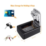 Wall-Mounted ABS Plastic Key Lock Box (Grey-Black ) - Image 4