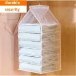 Hanging Foldable Fabric Closet Organizer with 6 Shelves - Image 4