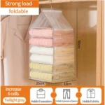 Hanging Foldable Fabric Closet Organizer with 6 Shelves - Image 2