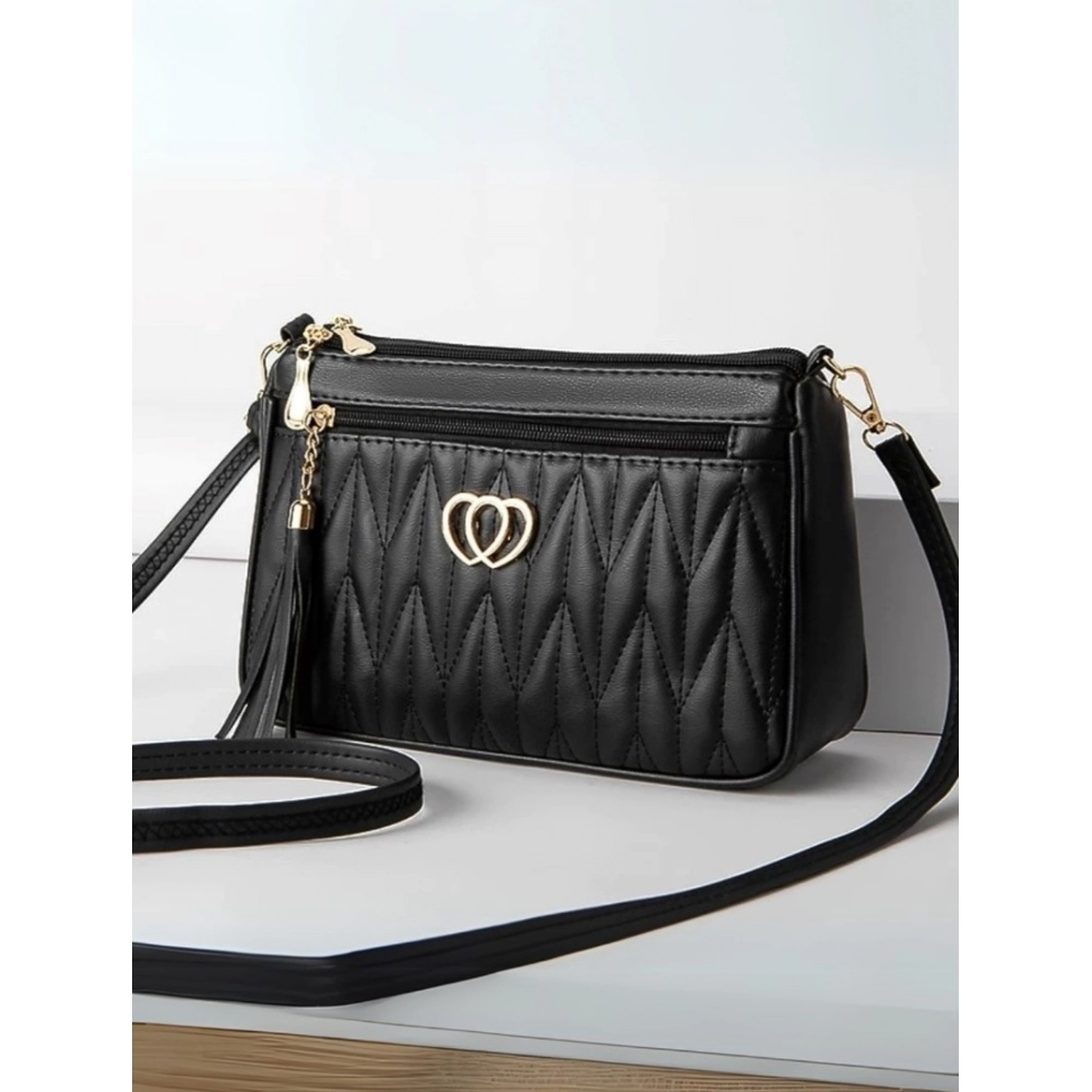 PID-63988-Women-s-PU-Leather-Zipper-Sling-Bag-Black-1-1000x1000-1.webp Women's PU Leather Zipper Sling Bag (Black) - Image 1