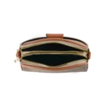 Women's PU Leather Zipper Sling Bag (Khakhi) - Image 3