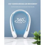 Plastic USB Rechargeable Wearable Neck Fan (Single Piece) - Image 3
