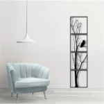 7 Decore Unique Vertical Tree Wall Art – 4 Piece Wooden Panel Set (Black) - Image 2
