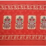 Fleece Floral Printed Double Polar Warm Bedsheet with 2 Pillow Cover (Red) - Image 3