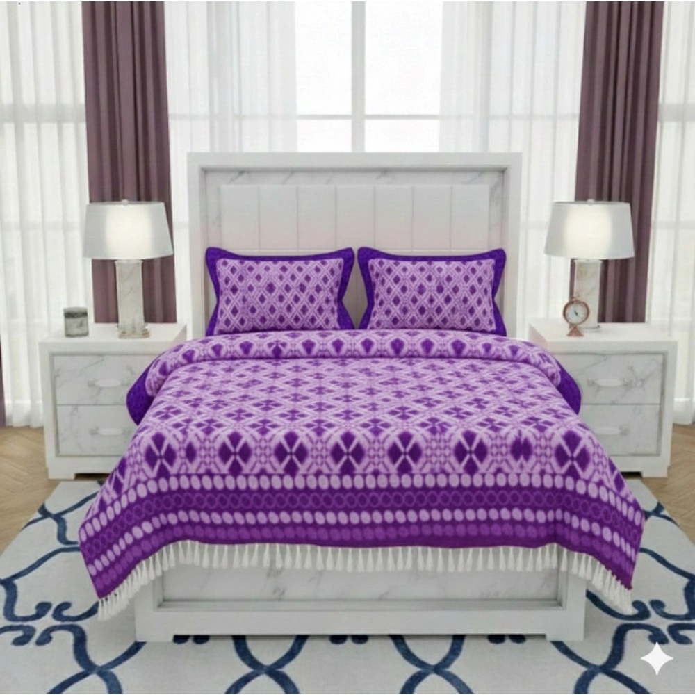 PID-64616-Fleece-Geometric-Double-Polar-Warm-Bedsheet-with-2-Pillow-Cover-Purple-1-1000x1000-1.webp Fleece Geometric Double Polar Warm Bedsheet with 2 Pillow Cover (Purple) - Image 1