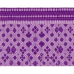 Fleece Geometric Double Polar Warm Bedsheet with 2 Pillow Cover (Purple) - Image 3