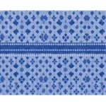 Fleece Geometric Double Polar Warm Bedsheet with 2 Pillow Cover (Blue) - Image 3