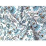 Cotton Blend Floral Printed Double Bedsheet with 2 Pillow Covers (White) - Image 3
