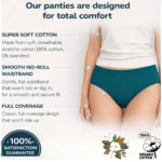 Pack of_3 Women's Cotton Solid Hipster Panty (Multicolor) - Image 3