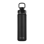 1000 Ml Double Wall Insulated Stainless Steel Water Bottle With Flip Lid (Black)