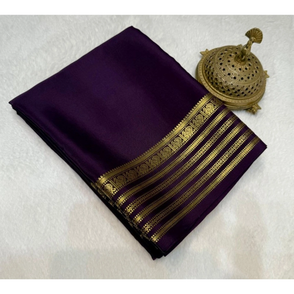 PID-64865-Women-s-Crape-Chit-Pallu-Solid-Saree-With-Unstitched-Blouse-5-5-Mtr-Dark-Purple-1-1000x1000-1.webp Women's Crepe Chit Pallu Solid Saree With Unstitched Blouse 5.5Mtr (Dark Purple) - Image 1
