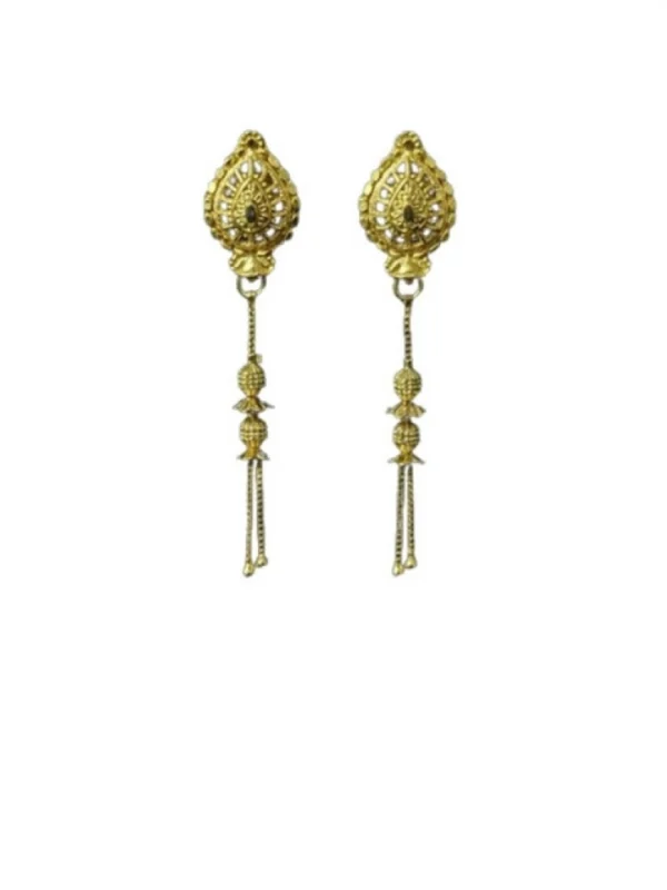 Women's Pack of_2 Brass Gold-Plated Earrings (Gold)