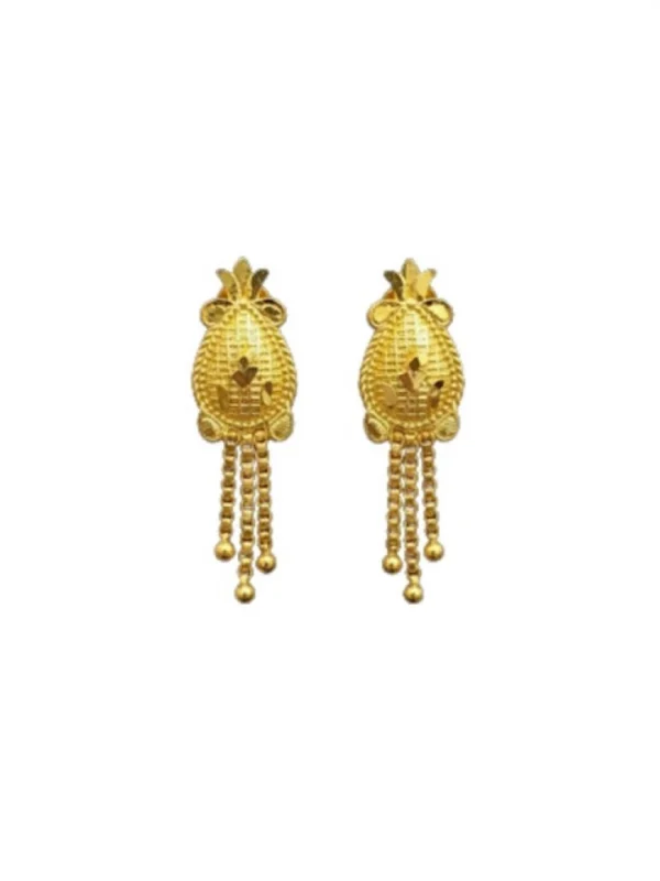 Women's Pack of_2 Brass Gold-Plated Earrings (Gold)