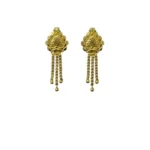 Women's Pack of_2 Brass Gold-Plated Earrings (Gold)
