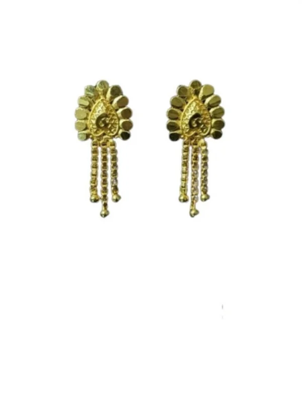 Women's Pack of_2 Brass Gold-Plated Earrings (Gold)