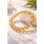 Natural Crystal 8mm Citrine Bracelet (Yellow) - Image 2