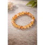 Natural Crystal 8mm Citrine Bracelet (Musterd Yellow) - Image 2