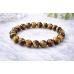 Natural Crystal 8mm Tiger Eye Bracelet  (Brown) - Image 2