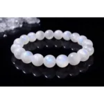 Natural Crystal 8mm Moonstone Bracelet (White) - Image 2