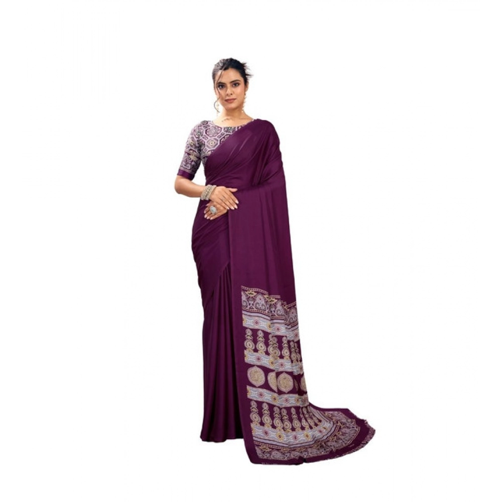 PID-64992-Women-s-Satin-Crepe-Printed-Saree-With-Unstitched-Blouse-5-5-Mtr-Purple-1-1000x1000-1.webp Women's Satin Crepe Printed Saree With Unstitched Blouse 5.5Mtr (Purple) - Image 1