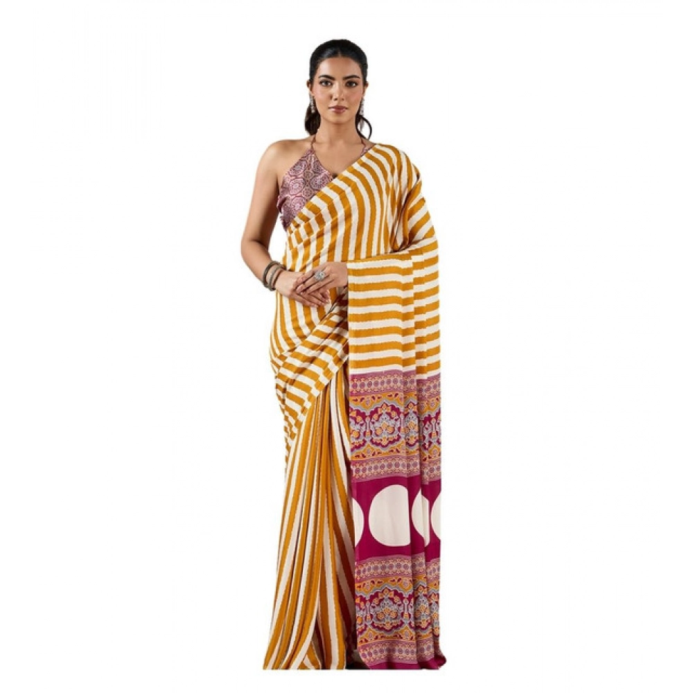PID-65020-Women-s-Satin-Crepe-Printed-Saree-With-Unstitched-Blouse-5-5-Mtr-Mustard-1-1000x1000-1.webp Women's Satin Crepe Printed Saree With Unstitched Blouse 5.5Mtr (Mustard) - Image 1