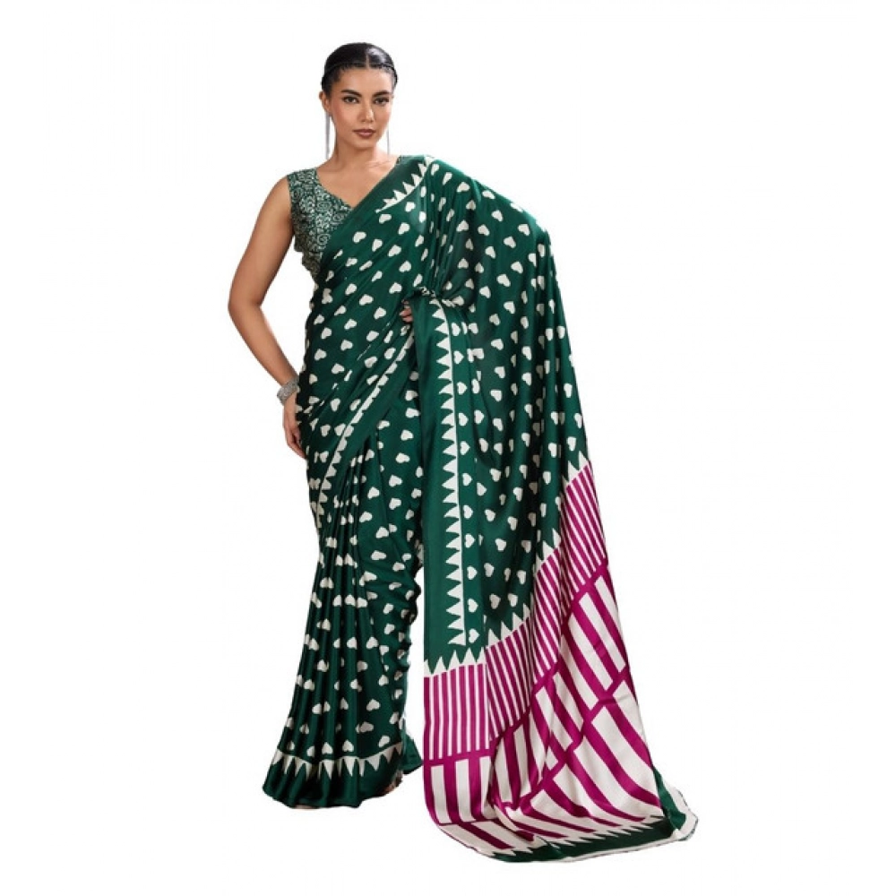 PID-65079-Women-s-Satin-Crepe-Printed-Saree-With-Unstitched-Blouse-5-5-Mtr-Bottle-Green-1-1000x1000-1.webp Women's Satin Crepe Printed Saree With Unstitched Blouse 5.5Mtr (Bottle Green) - Image 1