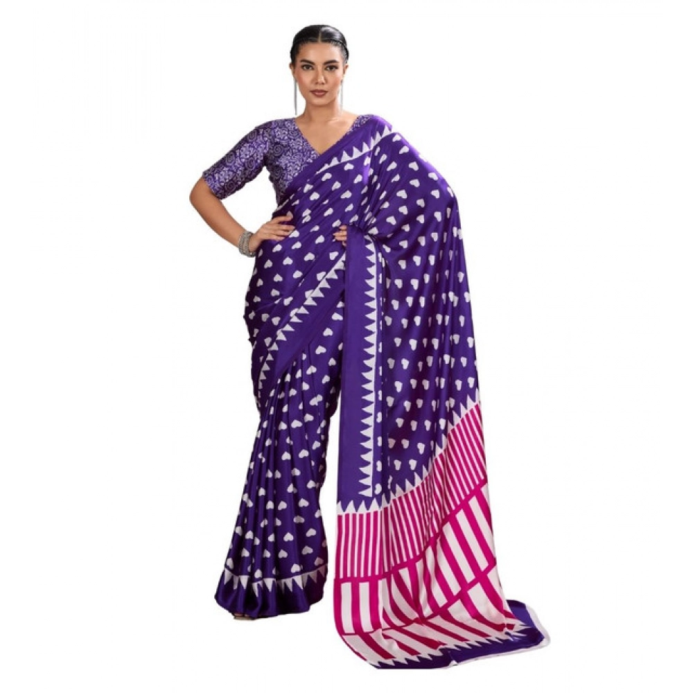 PID-65082-Women-s-Satin-Crepe-Printed-Saree-With-Unstitched-Blouse-5-5-Mtr-Navy-Blue-1-1000x1000-1.webp Women's Satin Crepe Printed Saree With Unstitched Blouse 5.5Mtr (Navy Blue) - Image 1